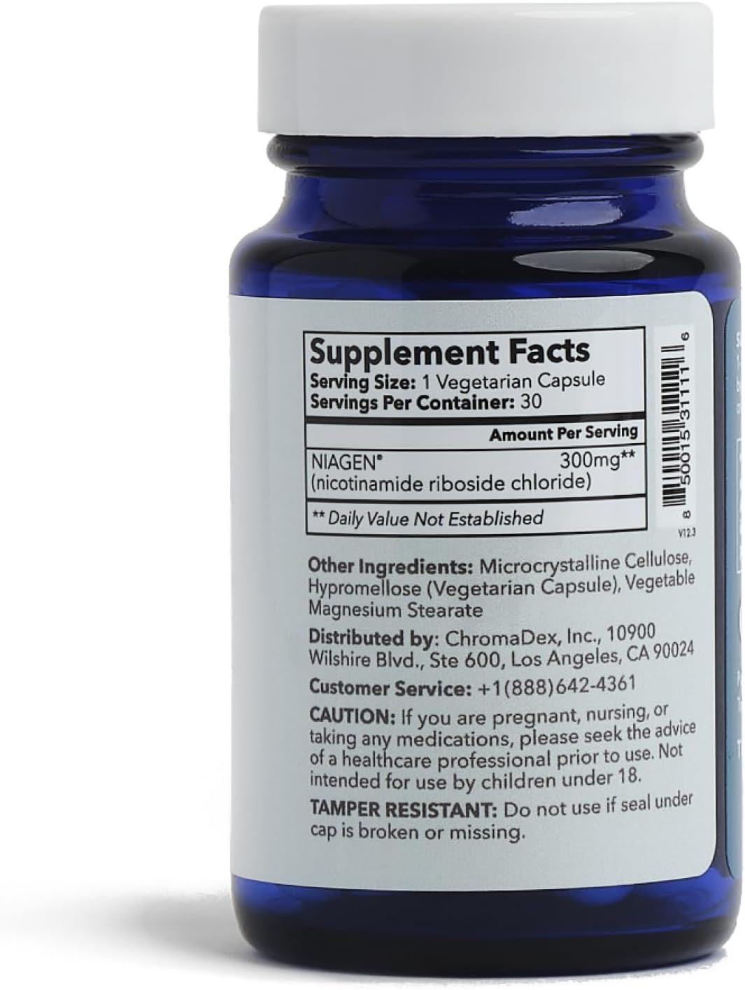 TRU NIAGEN NAD+ Supplement, Nicotinamide Riboside 300mg, 30 Daily Servings | Patented Niagen NR boosts NAD+ to support cellular energy and healthy aging. 300mg, one capsule daily, 30-day supply.
