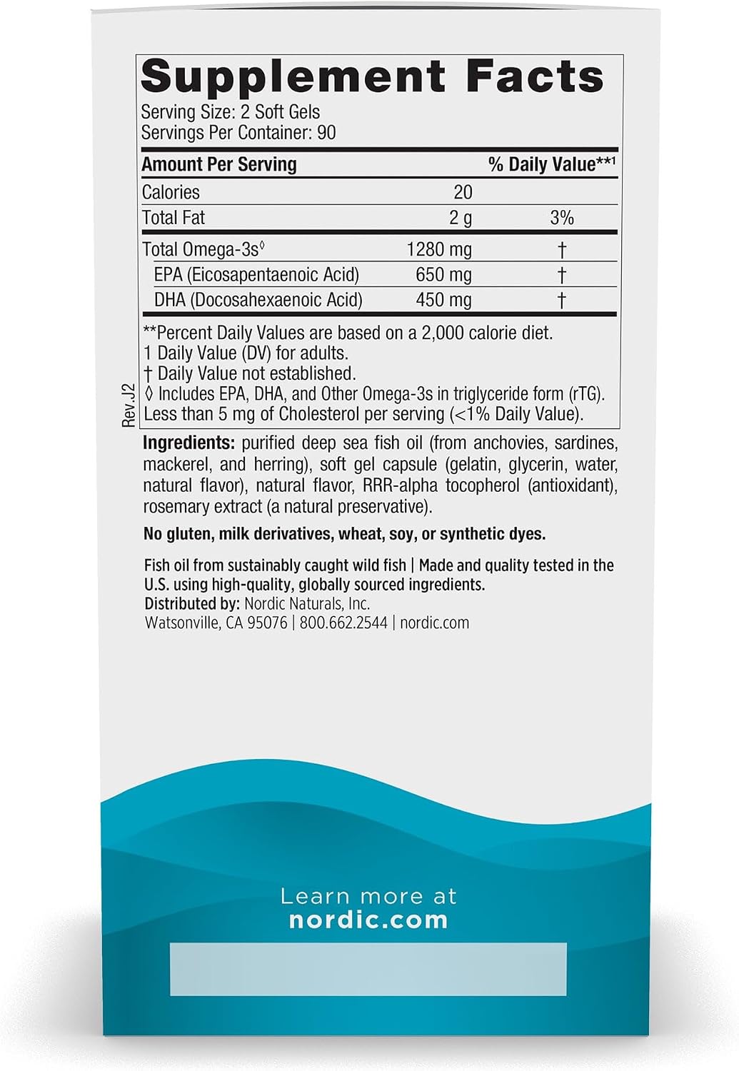 Nordic Naturals Ultimate Omega, 1280mg Omega-3 Fish Oil, Lemon - 180 Count | High-potency Omega-3 Fish Oil with EPA & DHA supports brain & heart health. Non-GMO, burpless formula. 90 servings.