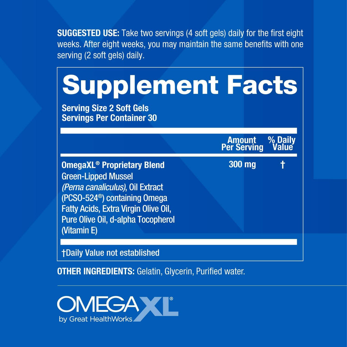 OmegaXL Joint Support Supplement,  | Green Lipped Mussel Oil, Soft Gel Pill, Natural Joint and Muscle Support Supplement, Clinically Supported, Non-GMO, Drug-Free