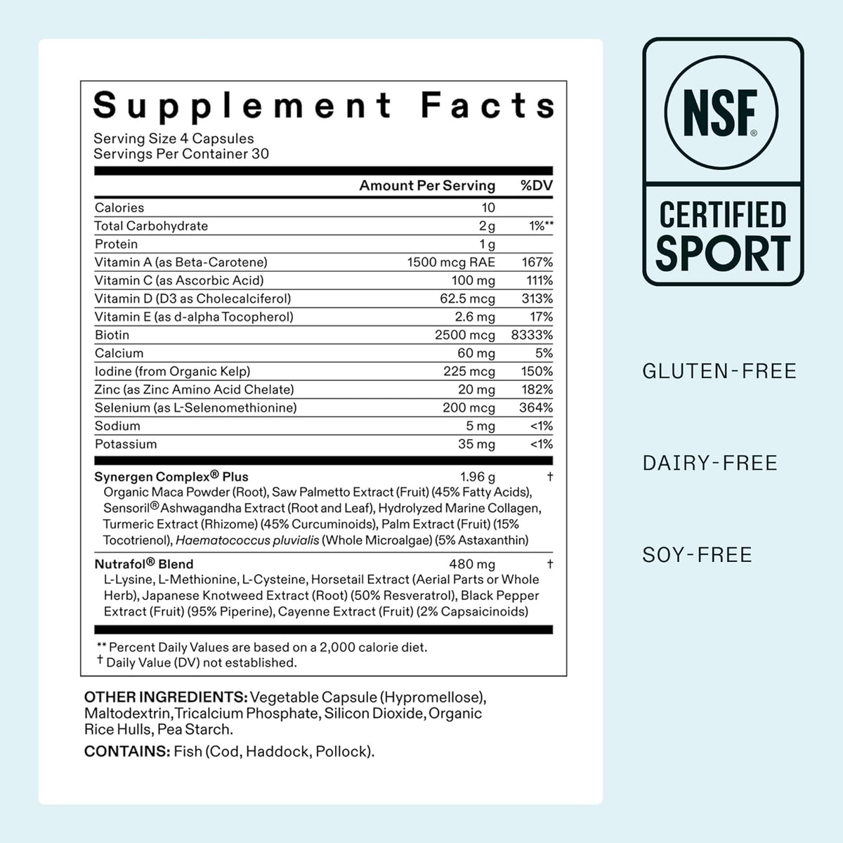 Nutrafol Women's Balance Hair Growth Supplements 120 Capsules.