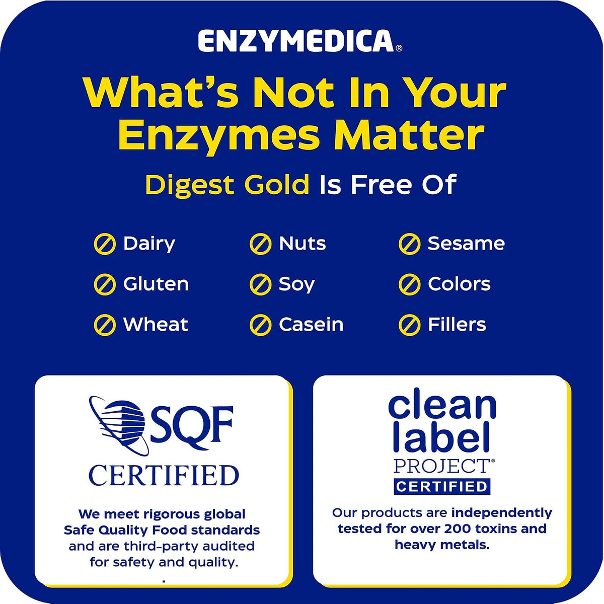 Enzymedica Digest Gold, Maximum Strength, ATPro Energy Support - 240 Caps | Digestive Enzyme Supplement for Women & Men, Enzyme Capsules for Digestion, Gut Health Support, Helps Gas & Bloating, Vegan