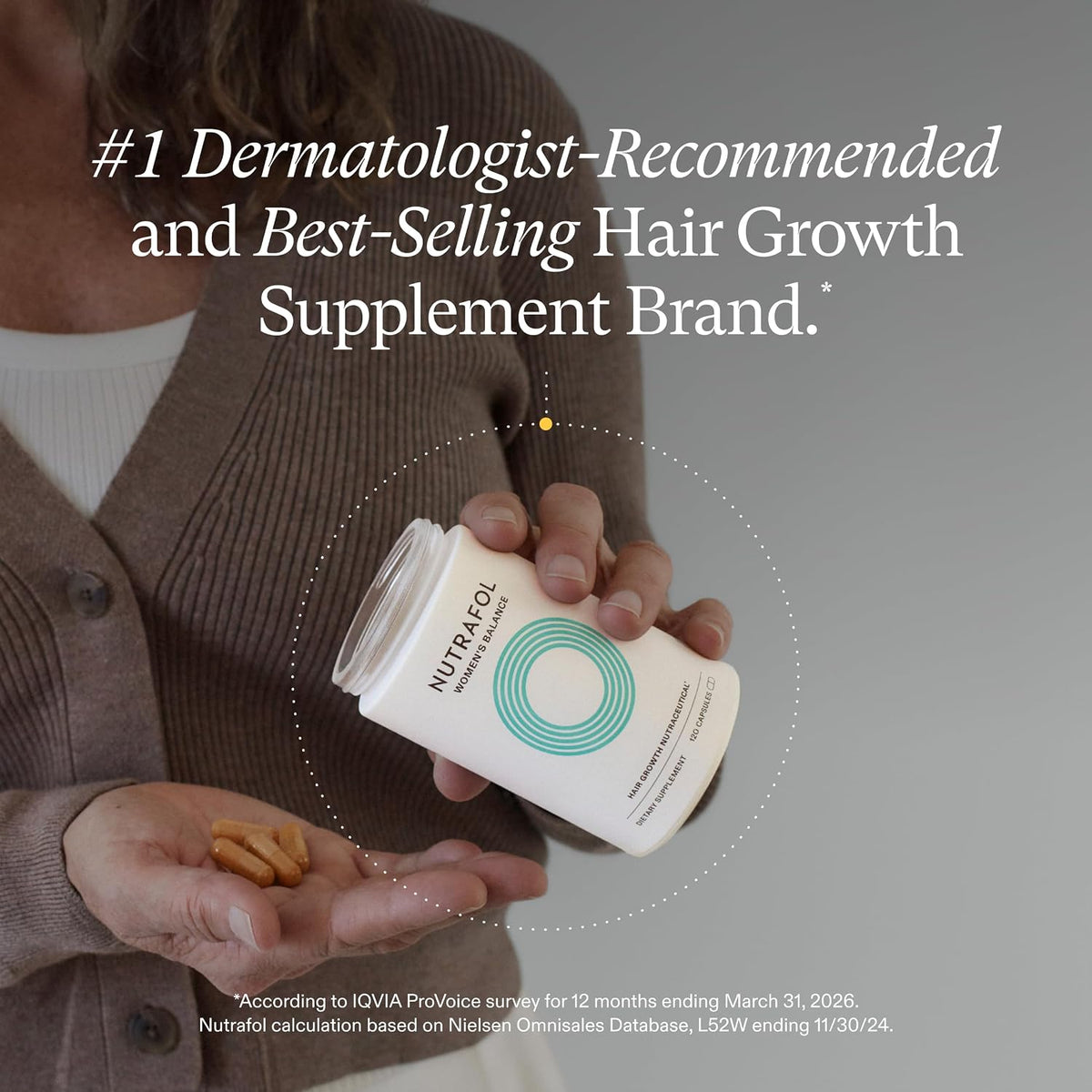 Nutrafol Women's Balance Hair Growth Supplements 120 Capsules.