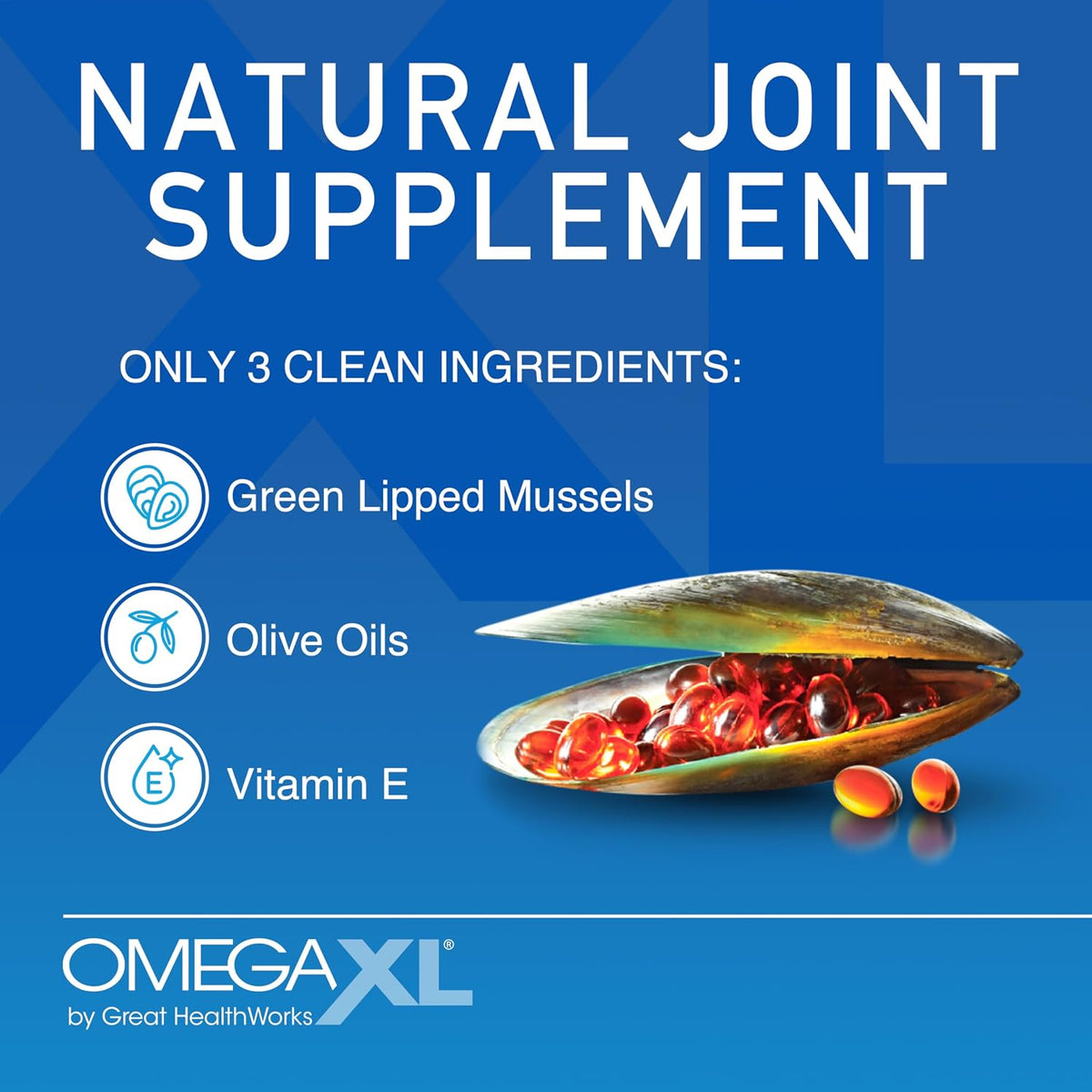 OmegaXL Joint Support Supplement,  | Green Lipped Mussel Oil, Soft Gel Pill, Natural Joint and Muscle Support Supplement, Clinically Supported, Non-GMO, Drug-Free
