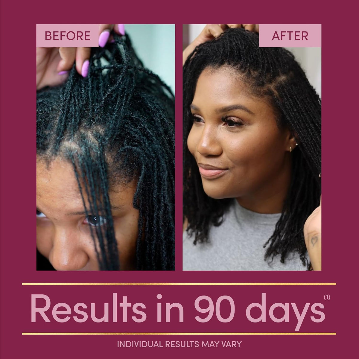 Nature's Bounty Optimal Solutions Hair Growth Vitamin Supplement, 90 Count