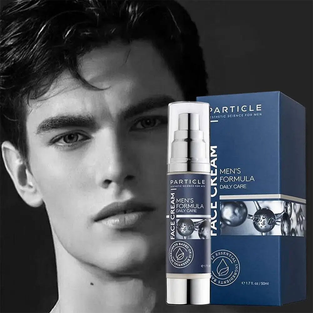 Particle 6-in-1 Men's Face Cream Anti-Aging Moisturizer Reduces Wrinkles Dark Spots Eye Bags Hydrating Skin Care 50ml 1.7oz