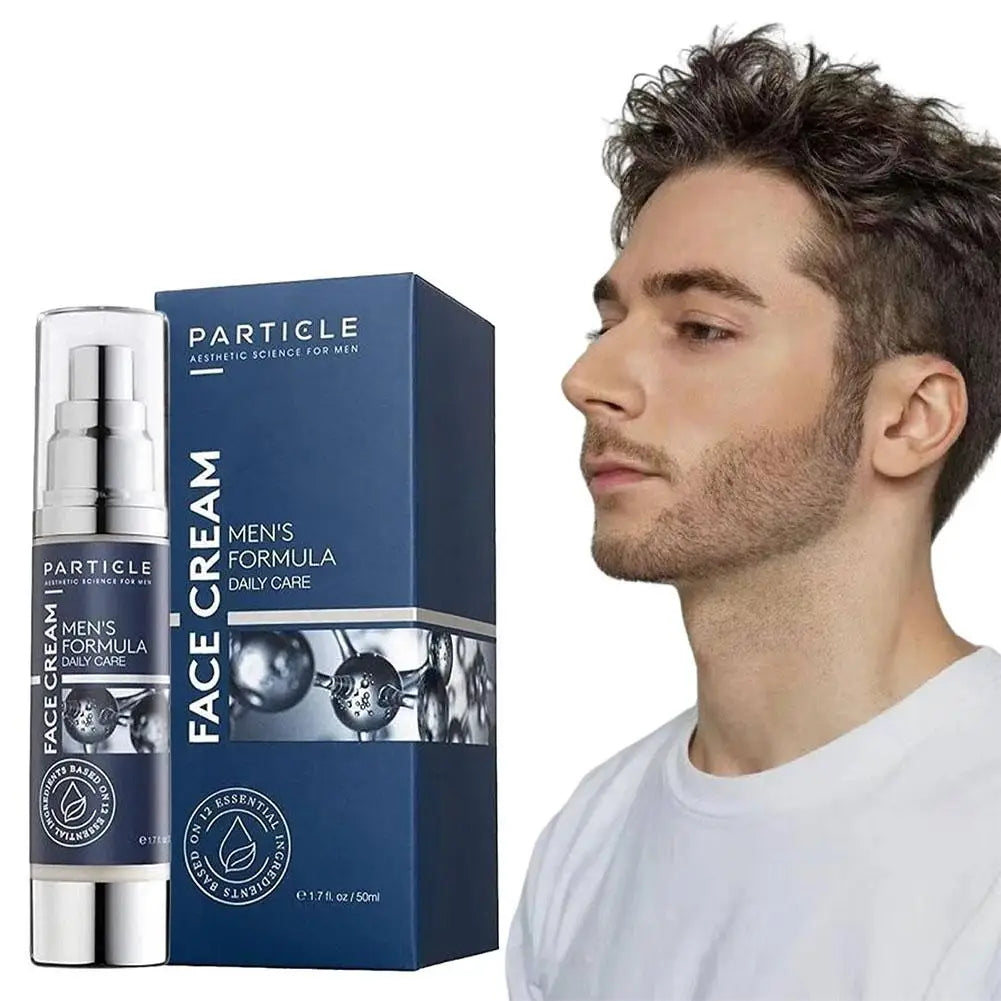 Particle 6-in-1 Men's Face Cream Anti-Aging Moisturizer Reduces Wrinkles Dark Spots Eye Bags Hydrating Skin Care 50ml 1.7oz