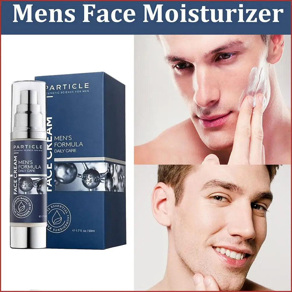 Particle 6-in-1 Men's Face Cream Anti-Aging Moisturizer Reduces Wrinkles Dark Spots Eye Bags Hydrating Skin Care 50ml 1.7oz