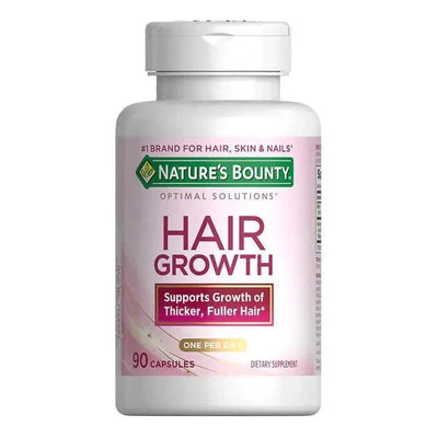 Nature's Bounty Optimal Solutions Hair Growth Vitamin Supplement, 90 Count