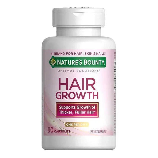 Nature's Bounty Optimal Solutions Hair Growth Vitamin Supplement, 90 Count
